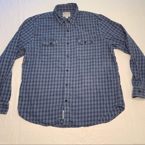 Lucky Brand Saturday Stretch Plaid Long Sleeve Button Up Flannel Shirt Men’s XL